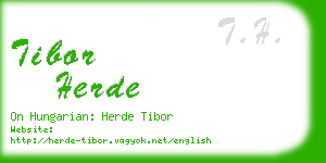 tibor herde business card